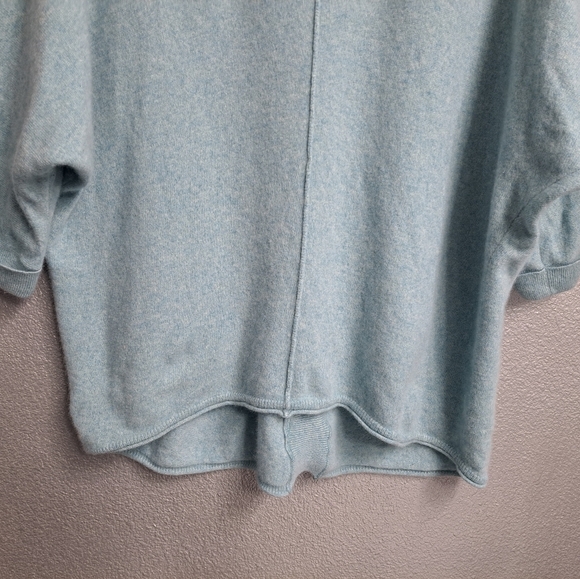 Wrap Baby Blue 100% Cashmere Pullover Sweater - Picture 6 of 8